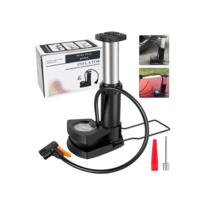 ΜΙΝΙ ΤΡΟΜΠΑ ΠΟΔΙΟΥ 12 BAR / 160 PSI ΜΕ ΜΑΝΟΜΕΤΡΟ 17.5X13X9.5CM 1422-08